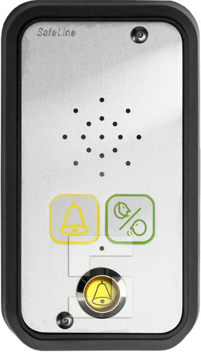 SafeLine SL6 voice station, surface mounting with pictogram lenses and alarm button (1)