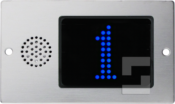 SafeLine FD1600, infälld montering med högtalare (blå våningsvisare)