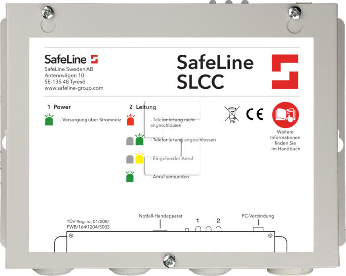 SafeLine SLCC, callcenter med modem och mjukvara