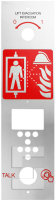SafeLine EVAC Frontplatte, Eingangseinheit, graviert (EN)