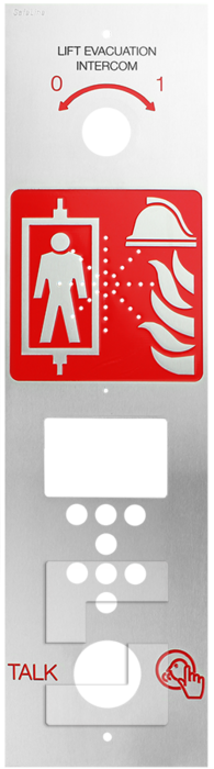SafeLine EVAC front plate, entrance station, engraved (EN)