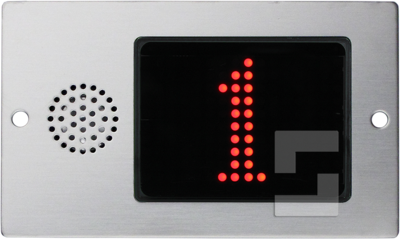 Indicateur d'étage FD4-CAN, encastré avec haut-parleur (affichage rouge) (1)