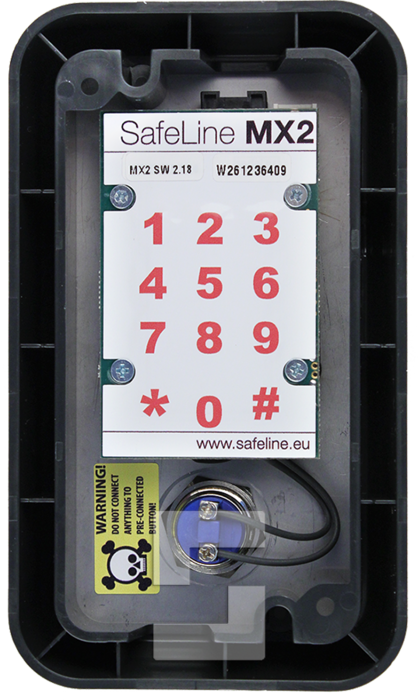 SafeLine MX2, surface mounting with LED pictograms & alarm button (2)