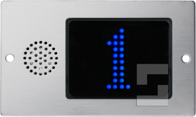Haltestellen-Anzeige FD4-CAN, zur Einbaumontage, mit integriertem Lautsprecher (blaue Anzeige) (1)