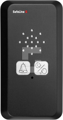 SafeLine SL6 voice station, surface mount design in dark matter black with pictogram lenses (1)