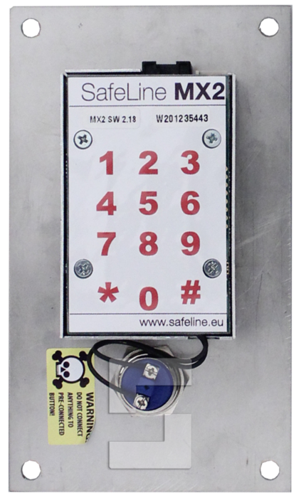 SafeLine MX2, infälld montering med LED-piktogram & larmknapp (2)
