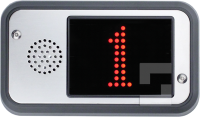 Indicateur d'étage FD4-CAN, monté en applique avec haut-parleur (affichage rouge) (1)