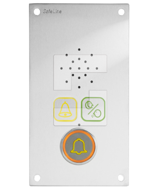 SafeLine SL6 voice station, flush mounting with pictogram lenses & LED light button (1)