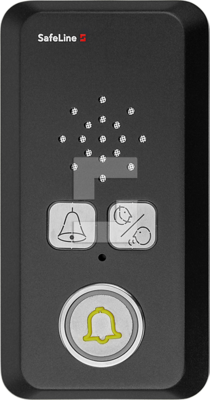 SafeLine MX3+, surface mount design in dark matter black with pictogram lenses & button (1)
